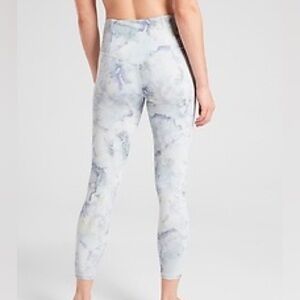 Athleta Elation Snow Dye 7/8 Tight Leggings Opal‎ Green Size XL